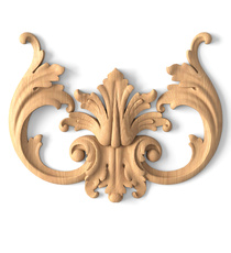 artistic leaf wood carving applique victorian style
