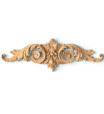 horizontal carved leaf wood applique baroque style