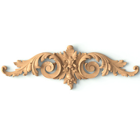 Carved Center Onlay with Acanthus Scrolls -  Decorative Interior Trim