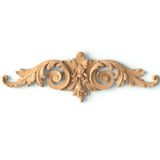 horizontal decorative scroll wooden onlay applique baroque style