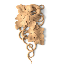 Ornamental hardwood openwork drop onlay Grapevine, Left