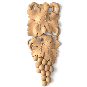 Large hardwood decorative applique Grapevine for walls, Left