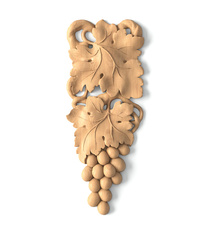 Ornamental hardwood openwork drop onlay Grapevine, Left