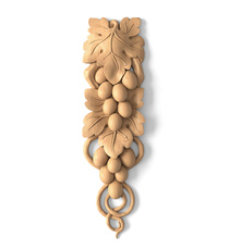 vertical carved grapes wood drop classical style