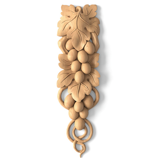 vertical decorative grapes wood drop classical style