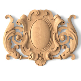 Millwork oak appliques for fireplace