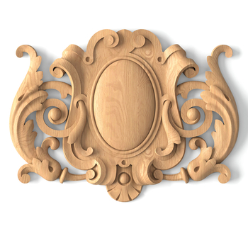 Carved wood cartouche Baroque style