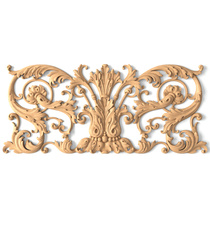 Handcrafted floral onlay with a monogram place from solid wood