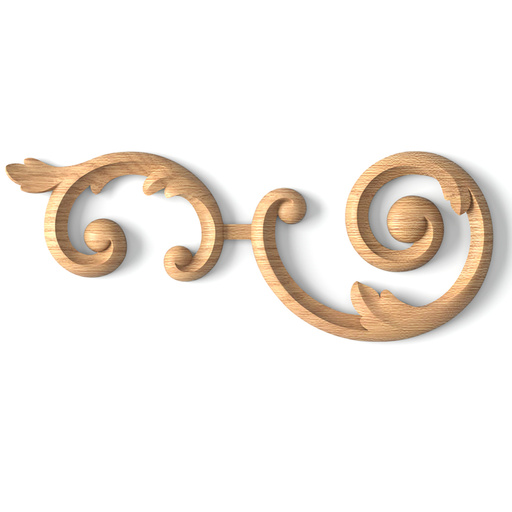 corner decorative scroll wood onlay applique classical style