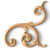 Ornamental scroll onlay for interior, Right