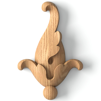 Miniature floral onlay, Elegant oak onlay