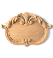 Ornamental wooden bell flower onlay for furniture