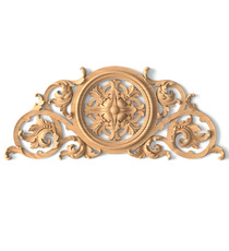 horizontal decorative flower wood carving applique classical style