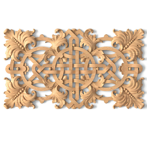 horizontal decorative leaf wood carving applique victorian style