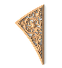 corner ornate leaf wood carving applique baroque style
