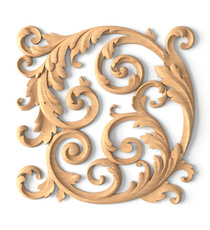 corner decorative scroll wood carving applique victorian style