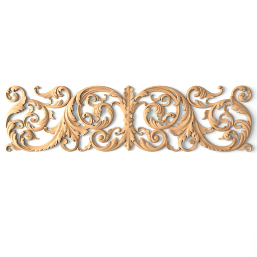 horizontal carved scroll wood onlay applique victorian style