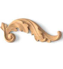 corner hand carved leaf wood carving applique baroque style