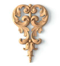 corner carved scroll wood onlay applique victorian style