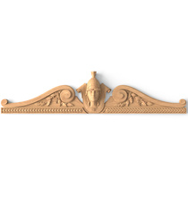 Large wood carved panel spears and swords, laurel wreath, coronet