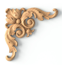 corner decorative leaf wood applique victorian style