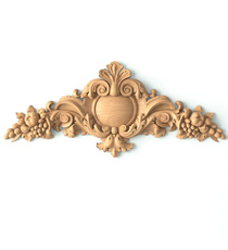 vertical hand carved floral acanthus scrolls wood drop baroque style