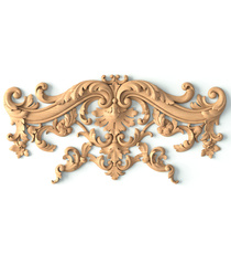 Custom solid wood decorative corner onlay