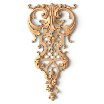 Baroque-style furniture moulding, Ornamental drop onlay