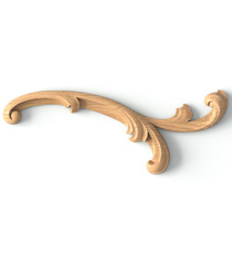 Handcrafted solid wood classic onlay, Right