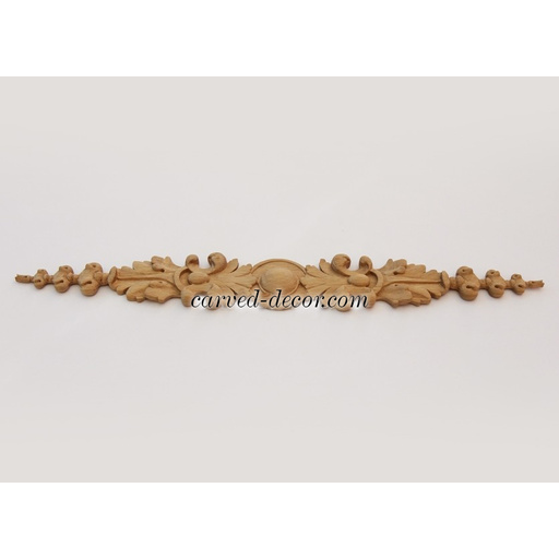 large horizontal ornamental leaf wood onlay applique classical style