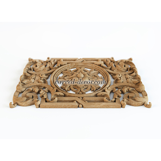 vertical carved floral acanthus scrolls wood carving applique baroque style