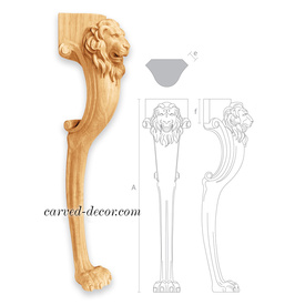 Decorative hardwood table legs