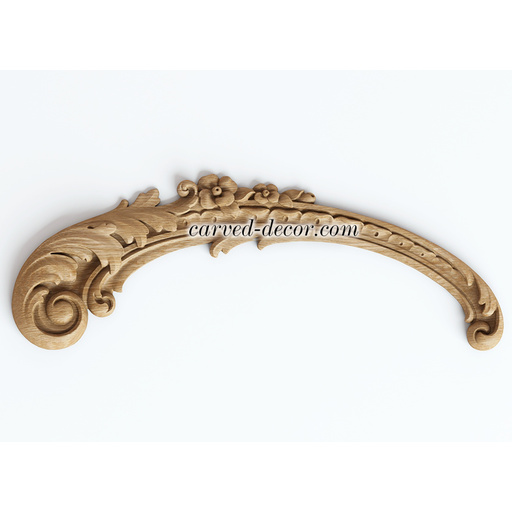 small corner ornate acanthus wood applique classical style
