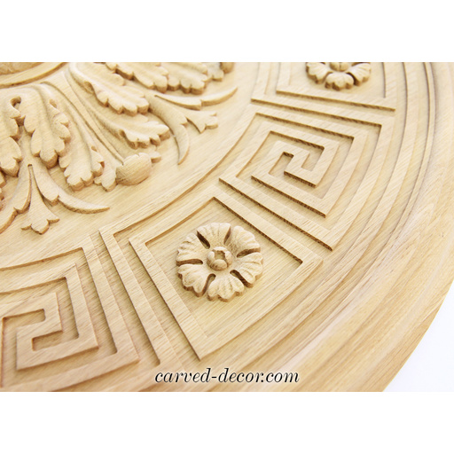 extra large round decorative floral oak medallion classical style