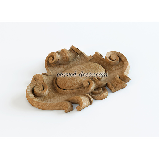 medium decorative scroll wood cartouche baroque style