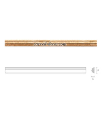 Wide Modern style wooden moulding with flutes