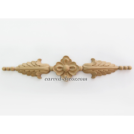 medium horizontal architectural flower wood carving applique classical style
