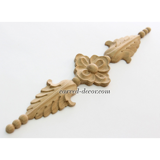 medium horizontal architectural flower wood carving applique classical style