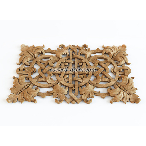 horizontal decorative leaf wood carving applique victorian style