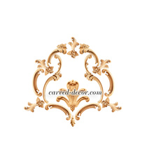 medium vertical ornamental scroll wood onlay applique baroque style