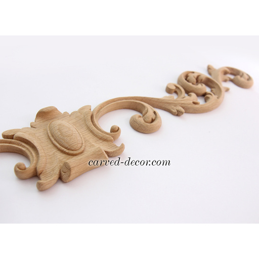 horizontal decorative scroll wood carving applique renaissance style