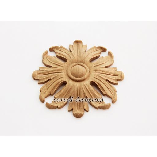 small round architectural acanthus oak rosette baroque style