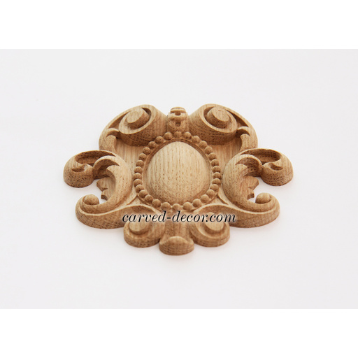 round detail scroll wood cartouche victorian style