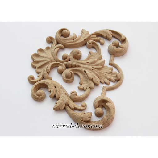 decorative floral acanthus scrolls wood carving applique baroque style