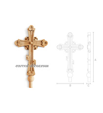 Handcrafted Orthodox cross from solid wood