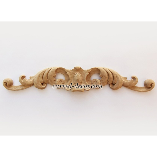 large horizontal decorative scroll wood swag classical style