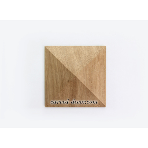 small square simple wood rosette classical style