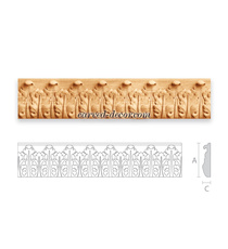 Wide antique style mouldings with flowers from beech