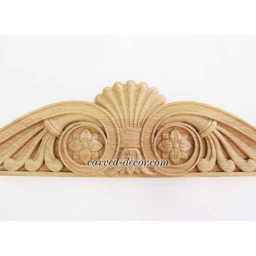 extra large horizontal decorative scroll wood onlay applique classical style
