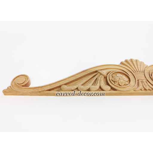 extra large horizontal decorative scroll wood onlay applique classical style